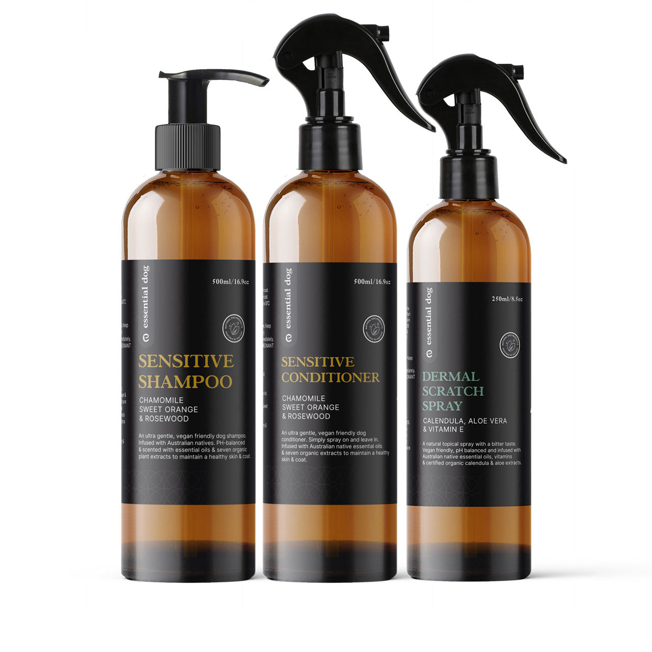 Sensitive Dog Shampoo – Chamomile, Sweet Orange & Rosewood (Natural, Australian Made)