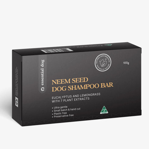 Solid Dog Shampoo Bar: Neem Seed, Lemongrass & Eucalyptus