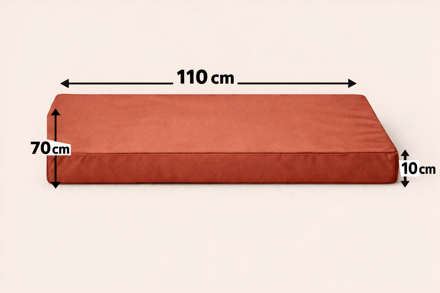 Red Dirt Dogs Canvas Dog Bed — 700mm x 1100mm x 100mm