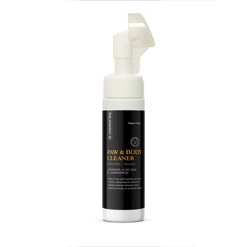 Rinse‑Free Paw & Coat Cleaner – Aloe, Lemongrass & Lavender (Portable, No‑Rinse Foam)