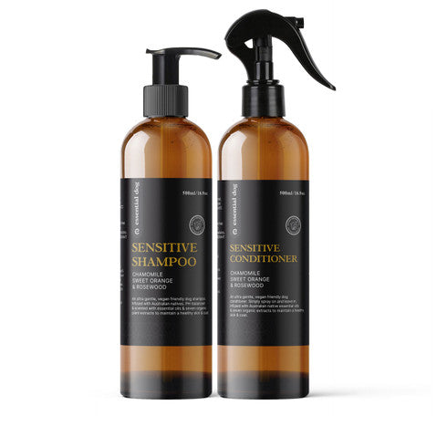 Sensitive Dog Shampoo & Conditioner Pack – Chamomile, Orange & Rosewood