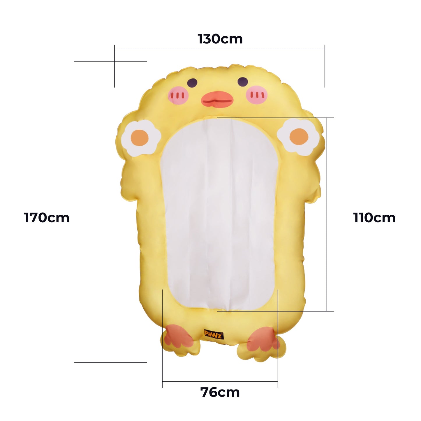 PaWz Pet Cooling Mat – Yellow (Dog, Cat & Human Sizes)